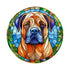 Bull Mastiff Circular Glass Suncatcher Worktop Saver